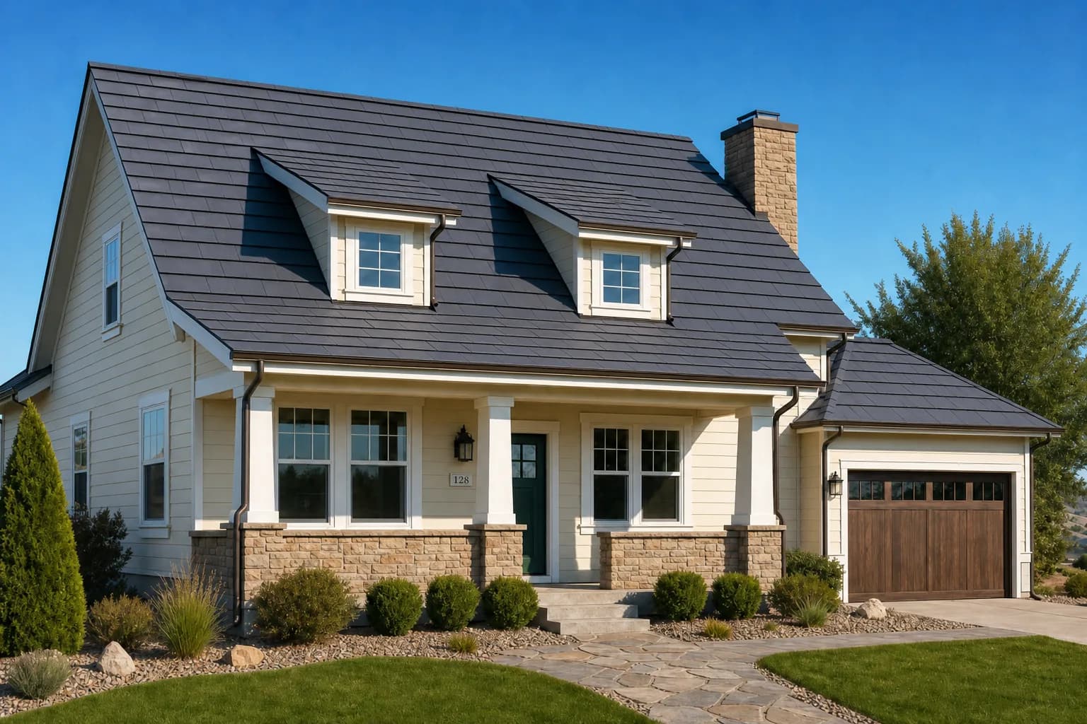 Metal Shingle, Front Elevation