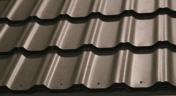 Metal roofing tile sample